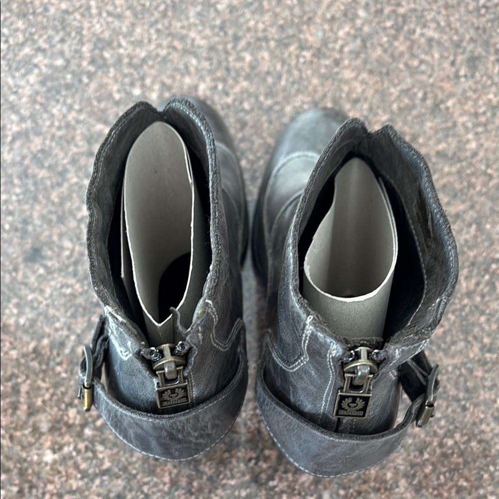 Belstaff Ladies Gray heel back zipper buckle boots-10-Wow! - Picture 10 of 15